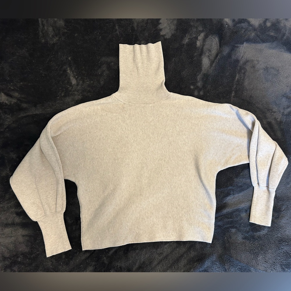 Pink rose brand beige turtle neck sweater